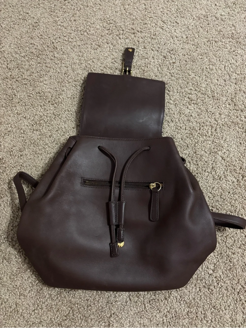 Coach Classic Dark Brown Leather Backpack NoE13-9827